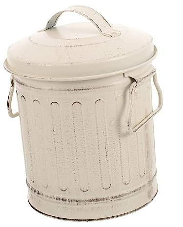 DOITOOL Secchio Per Cenere in Metallo Vintage Con Coperchio Per Contenere Le Ceneri Da Focolare Pratico Per Riporre Le Ceneri Al Chiuso Con Maniglia Per Facile Trasporto