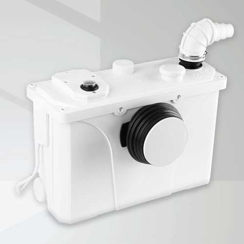 Cecaylie Hebeanlage Fäkalienpumpe 700W, 4 in 1 Schmutzwasserpumpen 190L/min Kleinhebeanlage, Sehr Leise Eingebautes Rückschlagventil Abwasserpumpe für WC Waschbecken Dusche