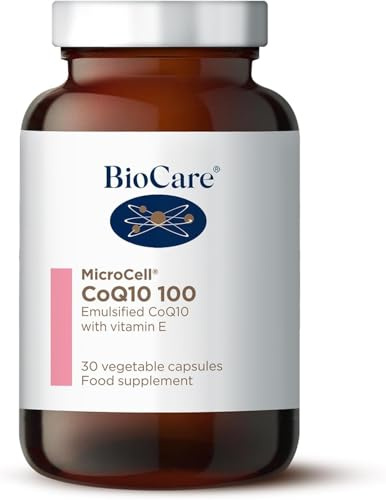BioCare MicroCell CoQ10 100 - Emulsified Coenzyme Q10 with Vitamin E for Antioxidant Support - 30 Capsules