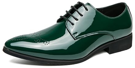 LMUIPMAA Zapatos De Vestir Oxfords Zapatos De Cuero con Cordones Zapatos De Traje De Derby Formales para Hombre Zapatos Boda Negocios