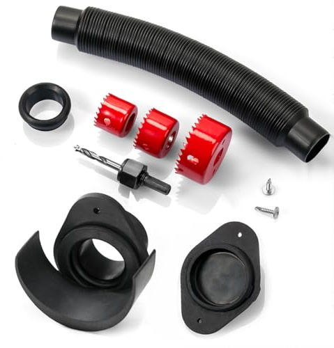 Rain Barrel Diverter Hose Kit for 2x3 Downspout, with Hole Saws