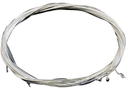 GIJMZY Corde per Chitarra da Concerto 6 Pezzi Set di Corde for Chitarra Classica placcatura Super Leggera Chitarra Classica Corde in Nylon Trasparente Argento Rame Placcato Argento