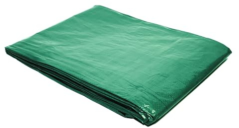 TARPAFLEX 1.8m x 1.8m Green Tarpaulin Waterproof Lightweight Tarp Sheet Cover, 80gsm Multipurpose Groundsheet With UV Protection & Shrinkproof Material