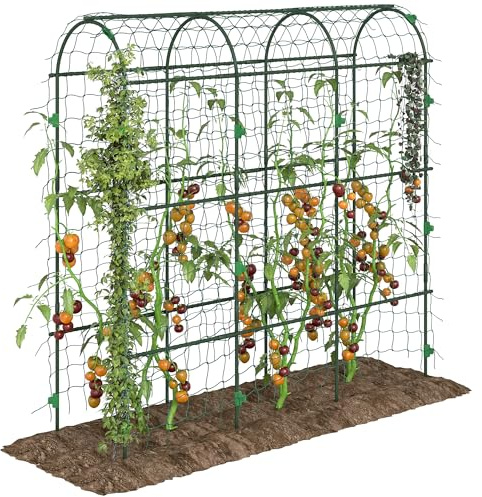 Outsunny Rankgitter Rostfrei für Kletterpflanzen 43 x 182 x 183 cm Schwarz