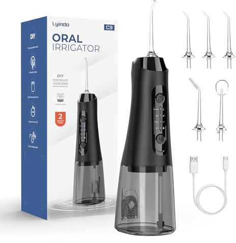 Ducha de boca Limpiador dental eléctrico sin cable, 4 modos,2025