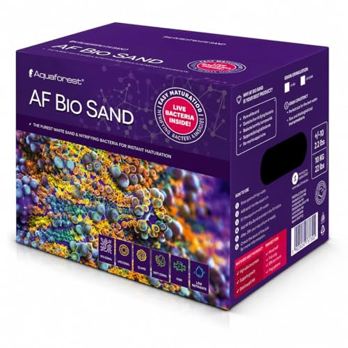Aquaforest Bio Sand 10kg Marine Aquarium Substrate 0.5–1.5mm Natural White Sand with Bacteria, Supports Fast Tank Maturation, Stabilises Water Parameters, Ideal for Saltwater and Reef Aquariums