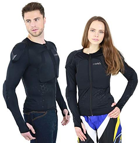 Nerve Shop Brustpanzer Motorrad Motocross CE Protektorenjacke -Armorgel- Cross Protektoren Unterziehjacke Jacke Herren Damen Sommer - schwarz - XL-XXL / 2XL