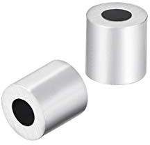 sourcing map 20 Stück M1.5 Aluminiumhülse Crimp 1.5mm Stahldrahtseil Taste anhalten Clips