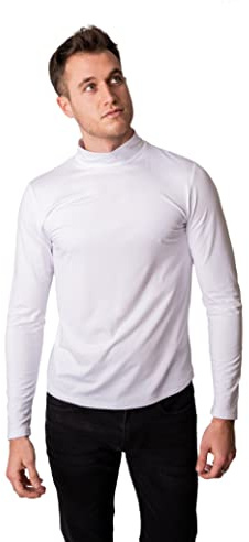 Camiseta Interior Térmica para Hombre - Cuello Alto - Colores básicos a Elegir (Blanco, L)