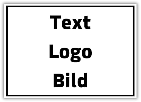 DIN A3 Personalisierbares Hinweisschild mit eigenem Wunschtext, Schild mit eigenem Text, Text schwarz Schild, 297 mm x 420 mm | Made in Germany | (Weiß)