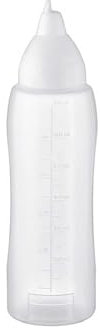 APS 93273 Quetschflasche NON DRIP, Ø 7 cm, Höhe 25,5 cm, 750 ml, Polyethylen, transparent, mit Schraubdeckel, tropffrei
