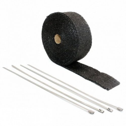 Antip-Tools Auspuff Krümmer Hitzeschutzband schwarz 10 Meter für Harley Motorrad Wickelmaterial