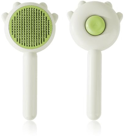 Katzenbürste, Unterfellbürste Katze Katzen Bürste Hautfreundliche Katzenbürste Kurzhaar Ein Klick Reinigung Katzenhaarbürste Tierhaarbürste Hundebürste Kurzhaar mit Griff