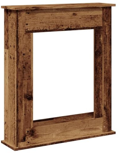 VidaXL Cadre de cheminée Vieux Bois 75x20x87,5 cm Bois d'ingénierie, cheminée, Console de cheminée, Ensemble de Tour de cheminée, Tour de cheminée