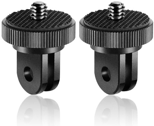 Soporte Adaptador de trípode de aleación de aluminio de 1/4 pulgadas trípode 2pcs para GoPro Insta360 One X2 X3 X4 Sony SJCAM Xiaomi Xiaoyi y otros accesorios de cámara de acción Soportes robustos