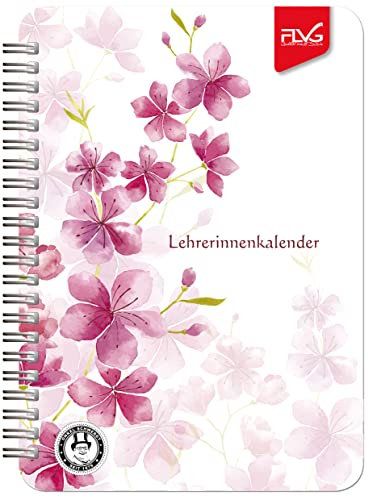 FLVG A5 Lehrerkalender 2025/2026 A5 FLVG lehrer Kalender Kirschblüte rot Onkel Schwerdt