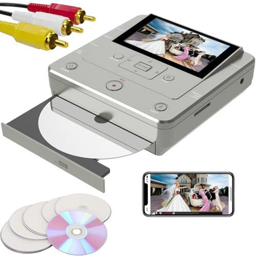 DVD/CD Recorder, VHS to DVD Converter Machine,Convert Analog to Digital from AV to Disc,USB Device,SD Card,HDD, Smart Phone WiFi to CD,USB,SD Copy, TV Recording
