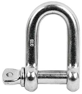 DOJA Industrial | SCHÄKEL STAHL VERZINKT M8 | PACK 10 | Schekel hochfest anhängen von Boxsäcken Stahlseile | Bügelschäkel | Kettenschäkel | schaekel groß Verbinder | Stahlkette Schege