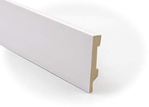 Zócalo - Rodapié Blanco de PVC hidrófugo, 7cm de alto y 220cm de largo