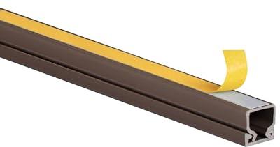 KOMIB 10M Kabelkanal - Kabelkanäle/Braun - Holz Design/Selbstklebend/Fertig für die Montage/Länge = 1 Meter (10 x 10 mm - 10 x 1M)