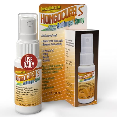 HONGOCURA Athletes Foot Treatment Antifungal Spray for Foot, Jock Itch & Ringworm Treatment for Humans | Relieves Itching, Burning & Foot Odor | Fast-Drying Formula | 1 Fl Oz