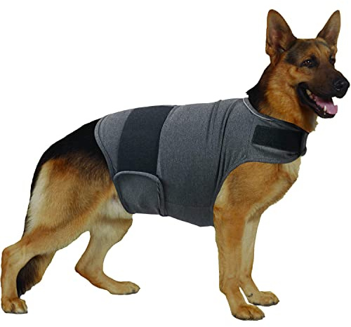 QIYADIN Abrigo cómodo para Perros para aliviar la ansiedad, Camisas Transpirables de Trueno para Perros, Chaleco de ansiedad para Perros, Chaleco de deformación para Cachorros, Chaleco calmante para