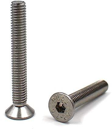 Tornillo de cabeza avellanada con hexágono interior (ISK) según la norma ISO 10642/DIN 7991, acero inoxidable, A2, V2A, tornillo avellanado