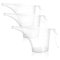 COM-FOUR® 3x Imbuto brocca, annaffiatoio con beccuccio imbuto, imbuto trasparente, dosatore per sapone o liquidi