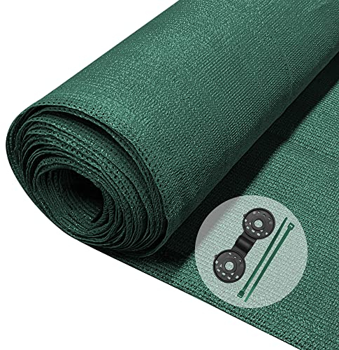 vounot® Brise Vue Occultant en HDPE 150g/m² avec Attaches et Clips de Fixation Protection Rayons UV Résistant aux Déchirures et au Vent Protection pour Jardin Balcon 1.5x10m Vert