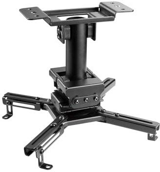 KIMEX - Soporte para proyector - Montaje en Techo - Función Giratorio/inclinable - Altura al Techo 25 cm - Color Negro - 052-3001