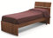 Einzelbett aus Holz Farbe Nussbaum antik 85 x 200 cm