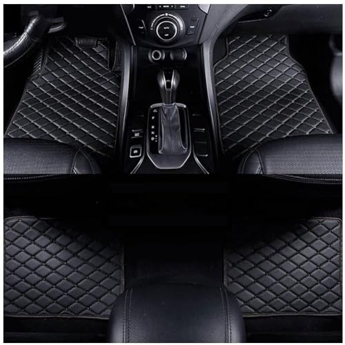 Tappetini Auto in Pelle per Peugeot 2008 2020-2023 2024, Tutte Le Stagioni Impermeabile Anti Scivolo Tappeti Accessori Interni,all Black