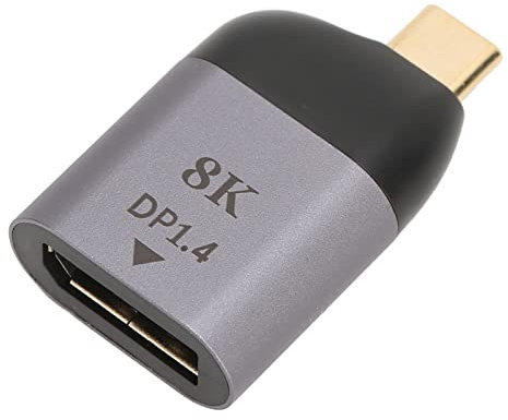 USB C Till DisplayPort Adapter, 8K 60Hz Upplösning Kompakt Bärbar USB C Till Adapter för -dator, med Bred Kompatibilitet för, Asusmonitorer