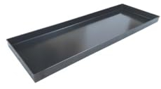 G.T. INOX Teglia da esposizione o pizza alla pala in/ferro blu 60x20 cm bordo dritto alto 2 cm (Ferro blu)