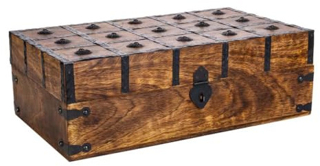 Baul De Madera Artesanal Marron