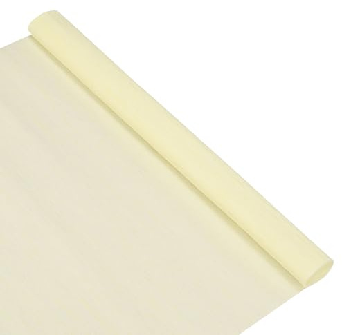M METERXITY Crepe Paper, 8.2ft x 20 Inch /250 x 50cm Soft Wide Crepe Paper Streamer Sheet, Decorative Craft Streamer for DIY Craft/Flower Making/Decoration [Cream White]