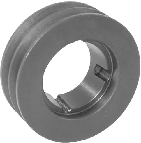 cyclingcolors 1x Polea con orificio Taperlock para correa trapezoidal 2 canal A SPA AVX13 Diámetro exterior 130,5 mm Diámetro de paso 125 mm Hierro fundido Maquinaria de construcción forestal agrícola