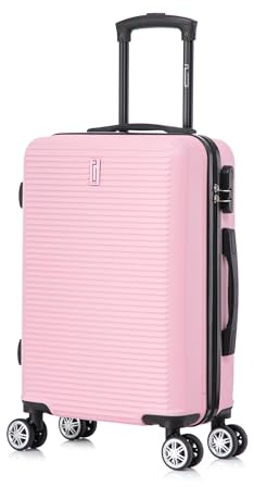 CELIMS - Maleta de Cabina de Viaje Aprobada por 100+ Aerolíneas | Ligera y Rígida | Maleta de Cabina 55 x 35 x 22 cm | Maleta Infantil | Equipaje de Mano | Rosa Pálido