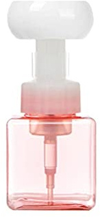 LUCKDANO 250 Ml Flytande Tvåldispenser Skumpump Flaska Tom Skum Dispenser med Blommor Form Pumphuvud för Resebadrumskök (PINK)