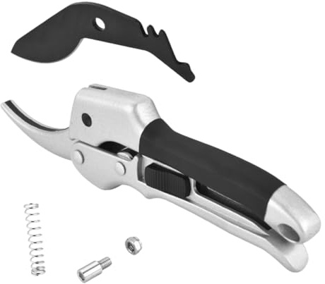 VILLCASE Sécateur de Jardin à Cliquet Ergonomique Coupe Précise et Rapide pour Branches Fruitiers et Arbustes Outil Anti-rouille avec Poignée Antidérapante Moyenne pour Élagage Facile