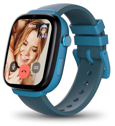 EIOTCLUB Kids Smart Watch MX3 | 4G LTE Video Call & GPS Tracker | School Mode & Safe Zones | SOS Button & Parental Controls, Task & Mood Log | Children Smartwatch IP68, for Ages 4-12(for US)