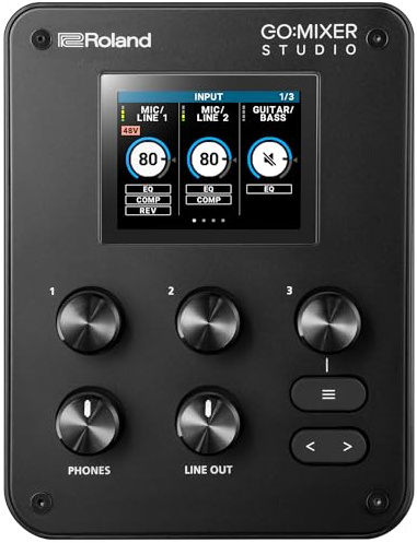 Roland GO:MIXER STUDIO | Portable Multi-Channel Mixer & Audio Interface | Perfect for Content Creators & Musicians | Studio-Grade Audio Quality | Onboard FX