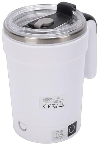 Drfeify Tasse à café Auto-agitatrice, Tasse à Mélanger électrique Intelligente de 380 Ml avec Affichage de la Température et Chargement USB C, pour Shakes Protéinés au café et au thé (WHITE)
