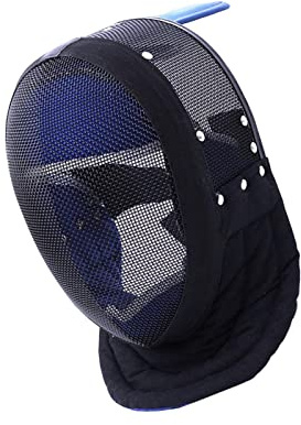 PETSOLA Fencing Protector Máscara de Esgrima Casco Facial Protector de Cabeza con Correa Acolchada Y Ajustable Adecuada para Deportes Al Aire Libre Instructor