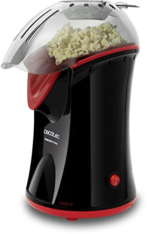 Cecotec Palomitero Eléctrico Fun&Taste P´Corn. 1200 W, Convección, Palomitas listas en 2 minutos, Incluye cuchara dosificadora, Fácil limpieza