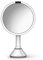 simplehuman ST3054 20cm Sensor Mirror with Touch-Control Brightness, Light Up Makeup Magnifying Mirror, 5x Magnification, LED Tru-Lux Light, Dual Light Setting, Rechargeable, White Stainless Steel