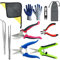 NA Woohome 10 Stück Gartenschere und Baumscheren Set, 4 Pack Gartenschere mit Gartenhandschuhen, Verdickter Pinzette, Lappen, Aufbewahrungstasche für Obstzweige, Hecke, Obst und Gemüse, Pflanzen