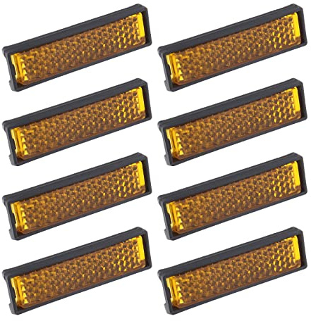eMagTech 8pcs Pedal Reflector Bicycle Pedal Reflectors Yellow Night Safety Warning Pedal Reflective Sheet Bike Accessory for Mountain Bike Road Bicycle