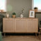 Homestyle4u 2108, Kommode Sideboard Schrank Mit Türen Braun Holz Highboard Anrichte Wohnzimmer Schlafzimmer