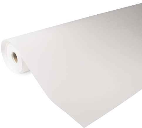 Superfresco Easy Rouleau de Fibre de Verre Lisse Prête à l'emploi 150gr 2500 x 100cm Blanc à Peindre Revêtement Mural de rénovation, Isolant Thermique, Protection Murale